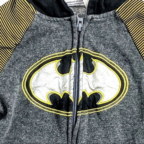 Batman Toddler Black & Yellow Full Zip Hoodie - Picture 12 of 13